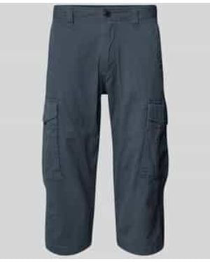 S.oliver Relaxed Fit Bermuda Van Katoenmix - Blauw