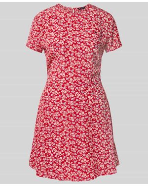 Tommy Hilfiger Tailliertes Freizeitkleid aus reiner Viskose - Rot