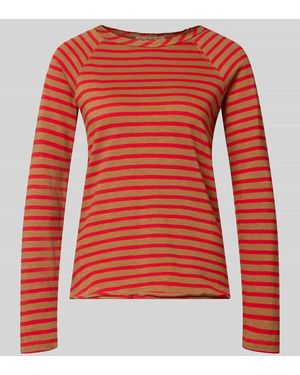 Smith & Soul Regular Fit Longsleeve aus reiner Baumwolle mit Raglanärmeln - Rot