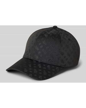 BOSS Basecap mit Strukturmuster - Schwarz