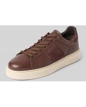 Woolrich Sneaker aus echtem Leder Modell 'Classic Court' - Braun