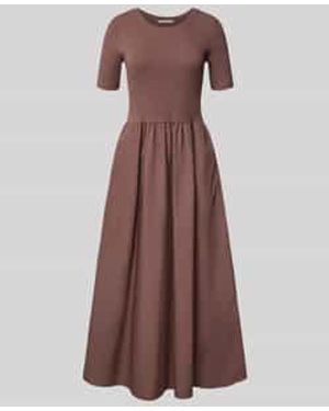 christian berg Midijurk Met Plissé-Look - Bruin