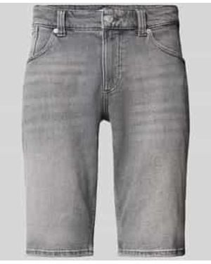 Tommy Hilfiger Slim Fit Korte Jeans Van Katoenmix, Model 'Ronnie' - Grijs