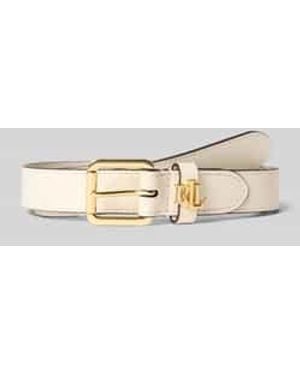 Ralph Lauren Riem Van Runderleer Met Labelapplicatie - Metallic