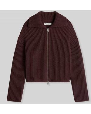 Marc O' Polo Loose Fit Cardigan aus Baumwoll-Mix - Rot