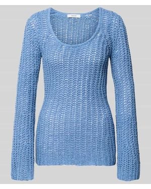 TOPSHOP Regular Fit Pullover in Häkel-Optik Modell 'Fenja' - Blau
