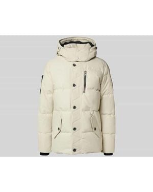 Moose Knuckles Daunenjacke mit abnehmbarem Webpelzbesatz - Natur
