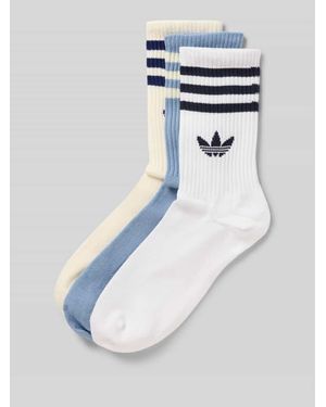 adidas Originals Socken mit Logo-Stitching Modell 'Crew' im 3er-Pack - Weiß