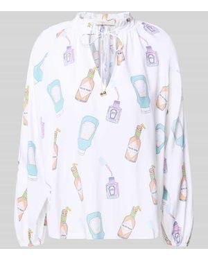 Herzen's Regular Fit Cardigan aus Seiden-Mix in Strick-Optik - Grau