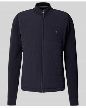Fynch-Hatton Strickjacke mit Reißverschluss - Blau