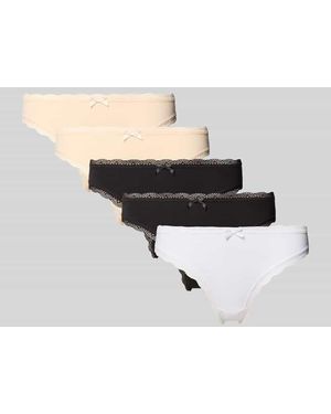 DORINA Slim Fit Slip aus Baumwoll-Mix im 5er-Pack - Weiß