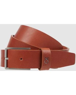 Calvin Klein Gürtel Aus Büffelleder - Rot