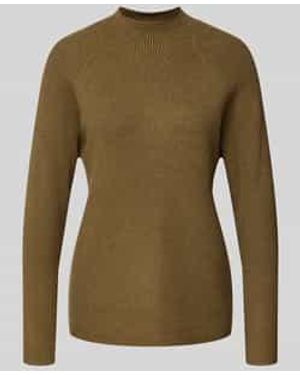 Soya Concept Gebreide Pullover Met Ribboorden, Model 'Kanita' - Groen