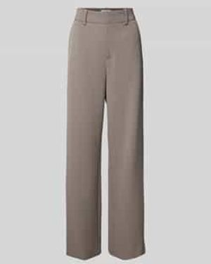 Gestuz Straight Leg Stoffen Broek Met Riemlussen - Grijs