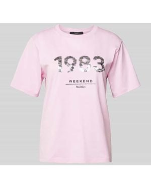 Weekend by Maxmara Regular Fit T-Shirt Aus Reiner Baumwolle - Pink