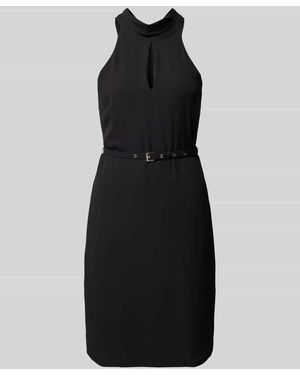 HUGO Knielanges Kleid mit Neckholder Modell 'Kirele' - Schwarz