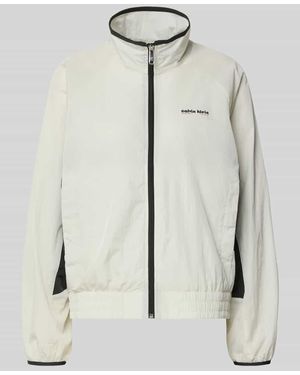 Calvin Klein Regular Fit Jacke mit Logo-Stitching Modell 'Retro' - Weiß
