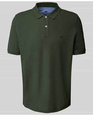 Fynch-Hatton Regular Fit Poloshirt mit Logo-Stitching - Grün