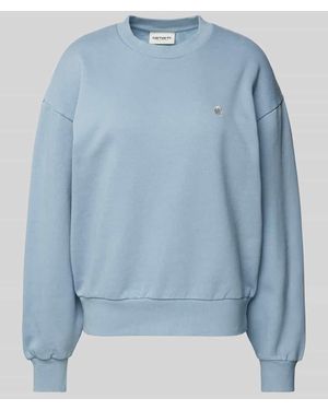 Carhartt Sweatshirt Mit Logo-Stitching Modell 'Casey' - Blau