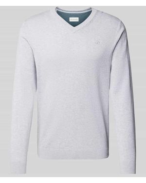 Tom Tailor Regular Fit Strickpullover Aus Reiner Baumwolle - Weiß