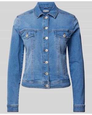 Fransa Jeansjacke Mit Brustpattentaschen Modell 'Vocut' - Blau