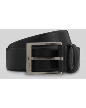 BOSS Gürtel aus echtem Rindsleder mit Logo-Detail Modell 'Elloy-Gr_Sz35' - Schwarz