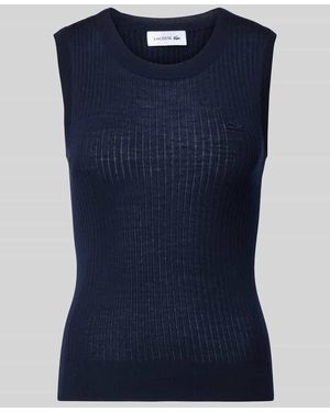 Lacoste Slim Fit Pullunder aus reiner Wolle - Blau