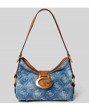 Guess Shoulder Bag mit Viskose-Anteil Modell 'CAMDEN' - Blau