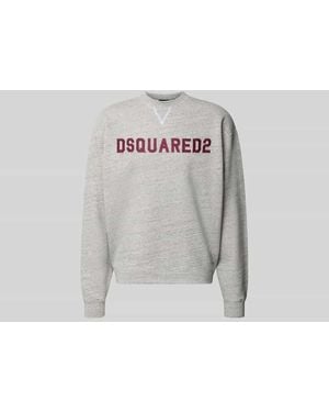 DSquared² Sweatshirt mit Logo-Stitching - Grau
