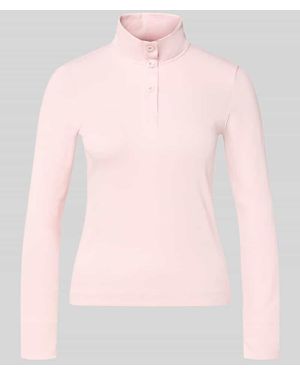 Marc Cain Slim Fit Longsleeve aus Baumwoll-Mix - Pink