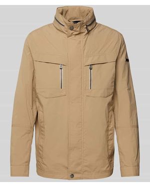 Bugatti Jacke mit Stehkragen - Natur