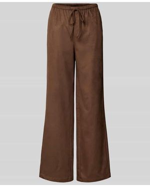 Ouí Wide Fit Stoffhose mit Gesäßtasche - Braun
