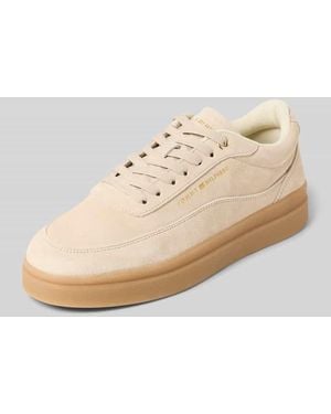 Tommy Hilfiger Low Top Sneaker in Wildlederoptik - Natur