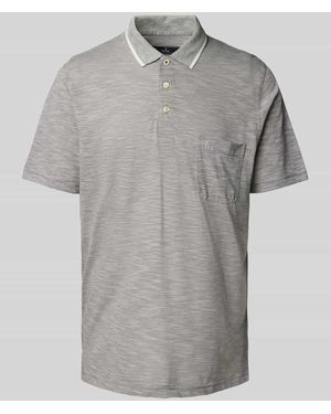 RAGMAN Regular Fit Poloshirt mit Brusttasche - Grau