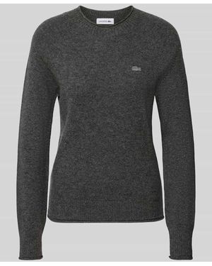 Lacoste Regular Fit Pullover aus reiner Wolle - Grau