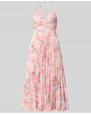 ADLYSH Regular Fit Midikleid in Plissee-Optik - Pink