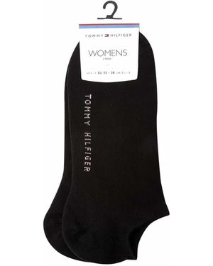 Tommy Hilfiger Sneakersocken Mit Label-Schriftzug Im 2Er-Pack - Schwarz
