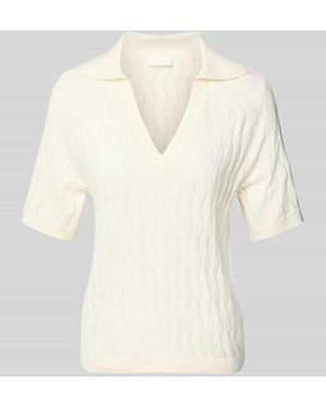 LeGer By Lena Gercke Strickshirt mit Umlegekragen und V-Ausschnitt - Natur