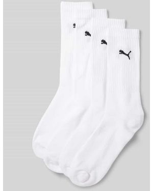 PUMA Socken mit Label-Detail im 4er-Pack - Weiß
