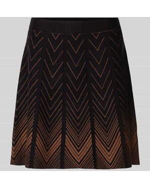 Apricot Strickrock im Allover-Look mit elastischem Bund - Schwarz