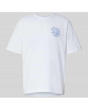 Edwin T-Shirt mit Label-Print Modell ' MUSIC CHANNEL' - Weiß