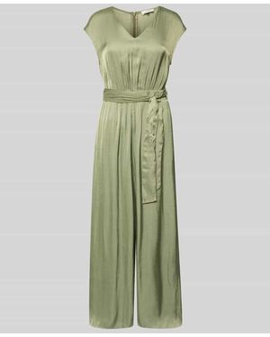 S.oliver Regular Fit Jumpsuit mit Taillengürtel zum Binden - Grün