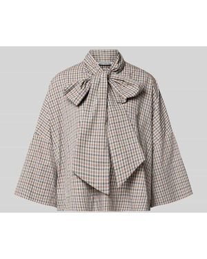 Essentiel Antwerp Oversized Kurzarmbluse aus reiner Baumwolle Modell 'KEFIR' - Grau