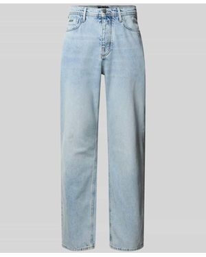 Antony Morato Straight Fit Jeans mit Logo-Applikation - Blau
