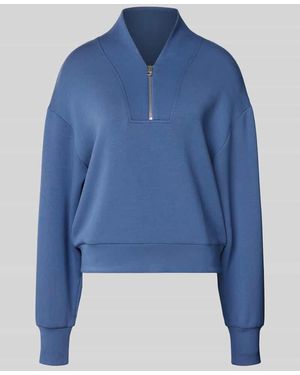 Varley Sweatshirt aus Viskose-Mix mit Reißverschluss Modell 'davidson' - Blau