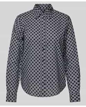 GANT Regular Fit Overhemdblouse Met Doorknoopsluiting - Grijs