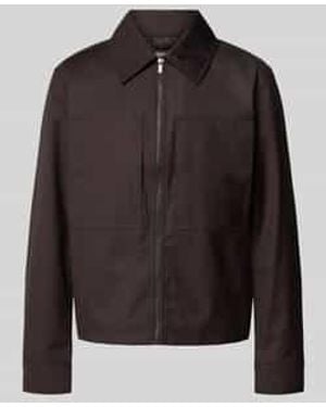 JAKE*S STUDIO MEN Regular Fit Overhemdjack Met Borstzakken - Zwart