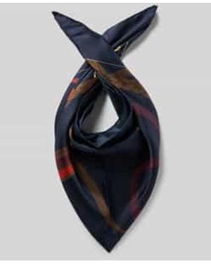 Ralph Lauren Zijden Sjaal Met Omzoomde Boorden - Blauw