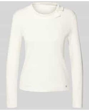 Marc Cain Longsleeve Met Ronde Hals - Wit
