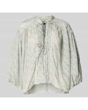 BOSS Relaxed Fit Blouse Met Korte Mouwen Met Modal Model 'C_Bales' - Wit